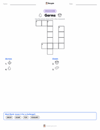 Germs printable worksheet preview