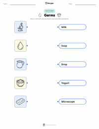 Germs printable worksheet for kids