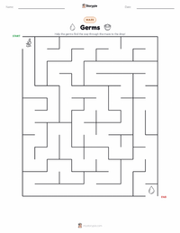 Germs printable worksheet preview