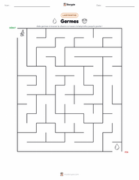 Aperçu de la feuille de travail imprimable Germes
