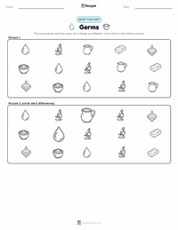 Germs printable worksheet preview