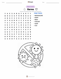 Germs printable worksheet preview