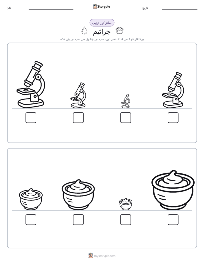 سائز کی ترتیب
