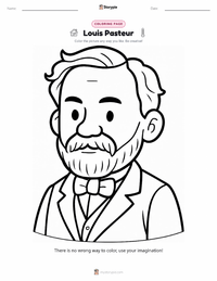 Louis Pasteur coloring page for kids