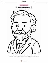 Halaman mewarnai Louis Pasteur untuk anak-anak
