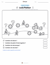 Aperçu de la feuille de travail imprimable Louis Pasteur