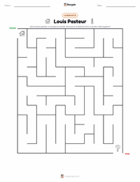 Anteprima della scheda stampabile di Louis Pasteur