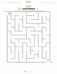 Louis Pasteur afdrukbare werkblad voorbeeld