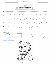Aperçu de la feuille de travail imprimable Louis Pasteur