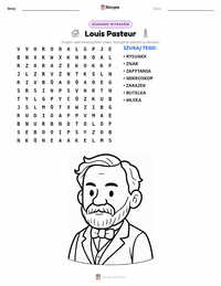 Podgląd drukowalnego arkusza ćwiczeń Louis Pasteur