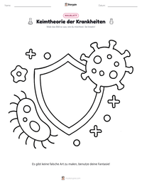 Keimtheorie der Krankheiten druckbare Arbeitsblatt Vorschau