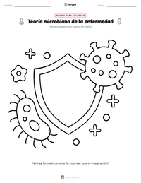 Vista previa de la hoja de trabajo imprimible de Teoría microbiana de la enfermedad