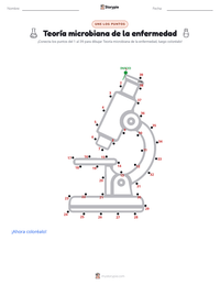 Vista previa de la hoja de trabajo imprimible de Teoría microbiana de la enfermedad