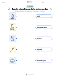 Vista previa de la hoja de trabajo imprimible de Teoría microbiana de la enfermedad