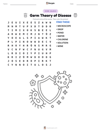 Germ Theory of Disease printable worksheet preview