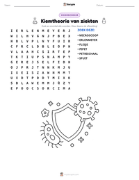 Kiemtheorie van ziekten afdrukbare werkblad voorbeeld