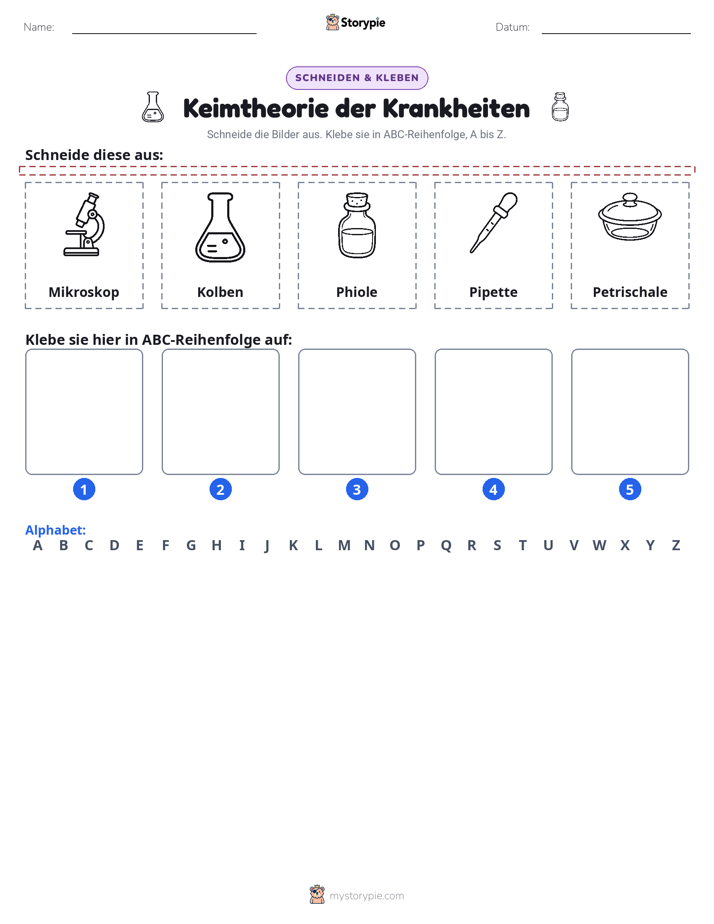 Schneiden & Einfügen Alphabet
