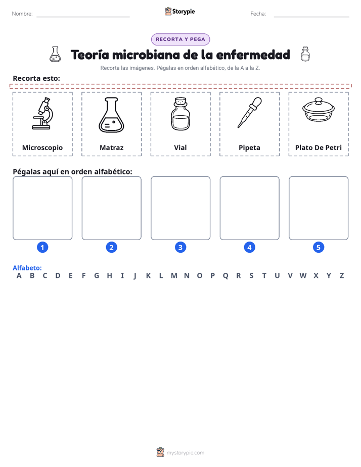 Cortar y Pegar el Alfabeto