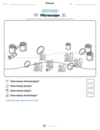 Microscope printable worksheet preview