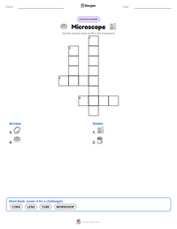 Microscope printable worksheet preview