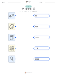 顕微鏡 の印刷可能ワークシートプレビュー