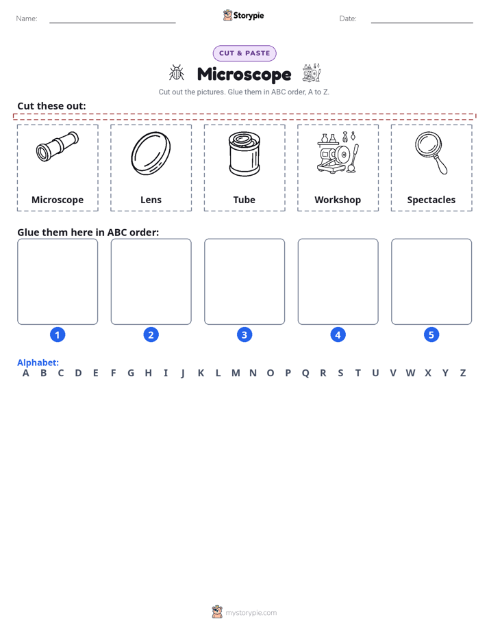 Cut & Paste Alphabet