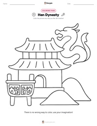 Han Dynasty coloring page for kids
