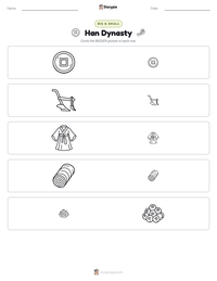 Han Dynasty printable worksheet preview