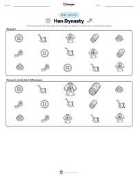 Han Dynasty printable worksheet preview