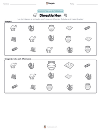 Vista previa de la hoja de trabajo imprimible de Dinastía Han