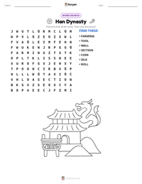 Han Dynasty printable worksheet preview