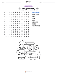 Song Dynasty printable worksheet preview