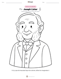 Aperçu de la feuille de travail imprimable Joseph Lister
