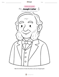 Prévia da folha de atividades imprimível Joseph Lister