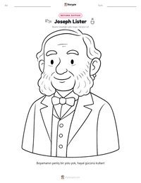 Joseph Lister yazdırılabilir çalışma sayfası önizlemesi