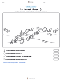 Aperçu de la feuille de travail imprimable Joseph Lister