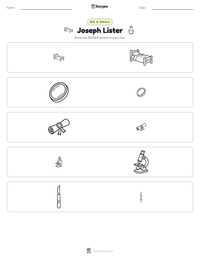 Joseph Lister printable worksheet preview