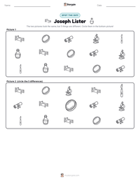 Joseph Lister printable worksheet preview