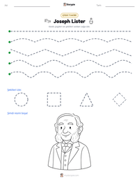Joseph Lister yazdırılabilir çalışma sayfası önizlemesi
