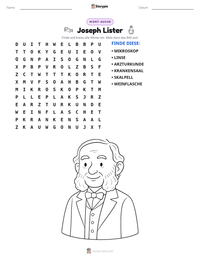 Joseph Lister druckbare Arbeitsblatt Vorschau