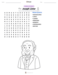 Anteprima della scheda stampabile di Joseph Lister