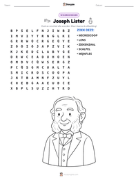 Joseph Lister afdrukbare werkblad voorbeeld