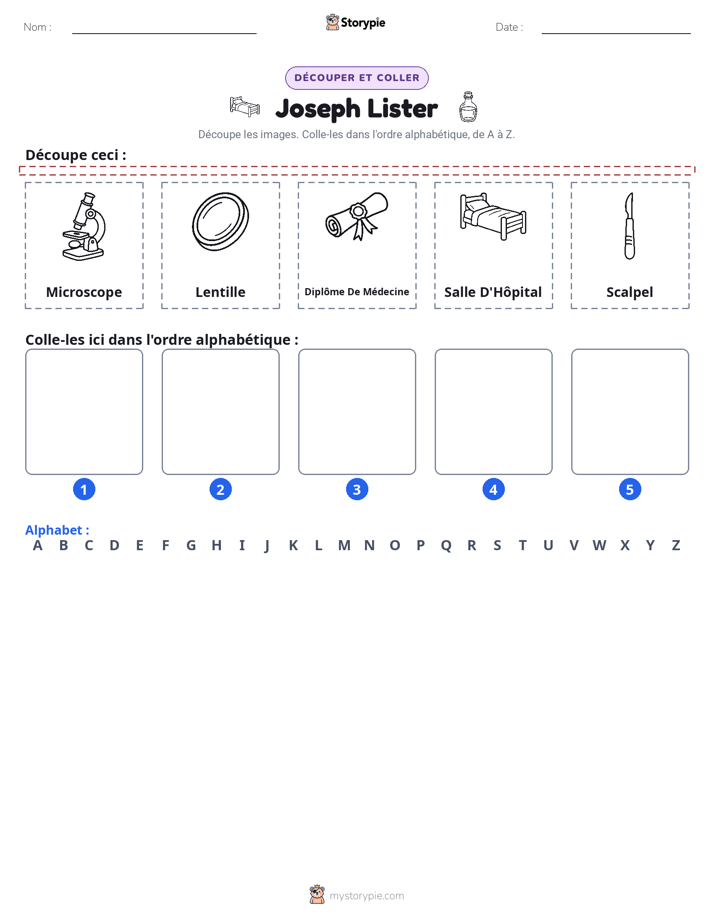 Découper & Coller l'Alphabet