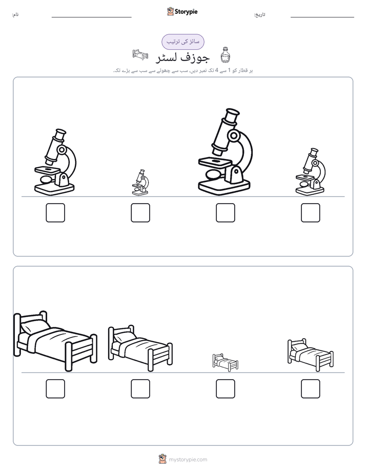 سائز کی ترتیب