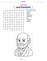 Vista previa de la hoja de trabajo imprimible de Ignaz Semmelweis
