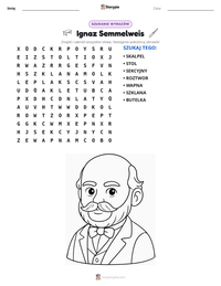 Podgląd drukowalnego arkusza ćwiczeń Ignaz Semmelweis