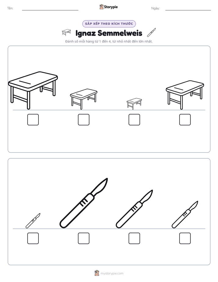 Thứ Tự Kích Thước