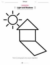 Light and Shadows coloring page for kids