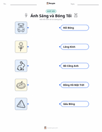 Tài liệu in sẵn Ánh sáng và Bóng tối cho trẻ em