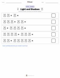 Light and Shadows printable worksheet preview